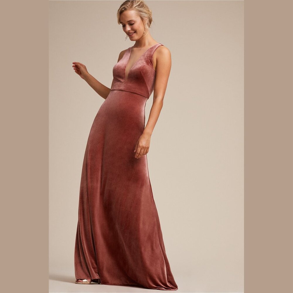 Jenny Yoo Logan English Rose Maxi Dress